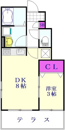 シャルル谷塚の物件間取画像